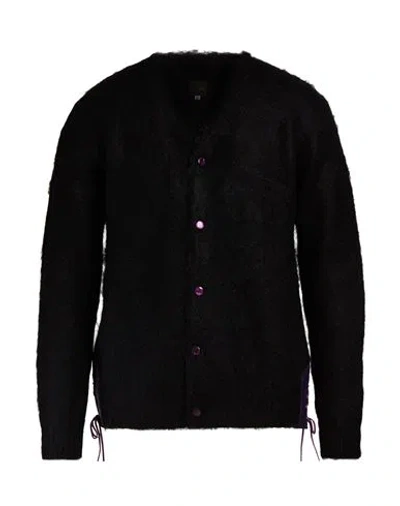 Needles Man Cardigan Black Size Xs Mohair Wool, Nylon, Wool, Cowhide