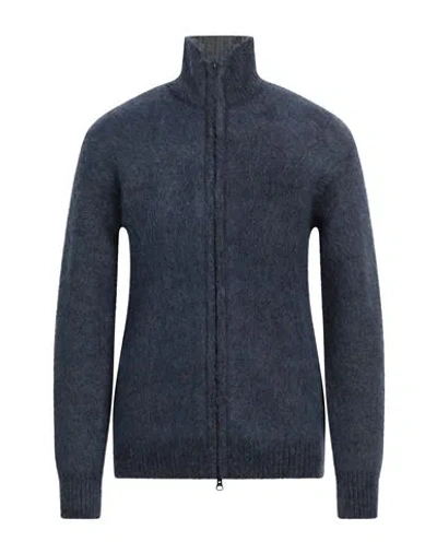 Needles Man Cardigan Navy Blue Size M Mohair Wool, Nylon, Wool In Navy Blue