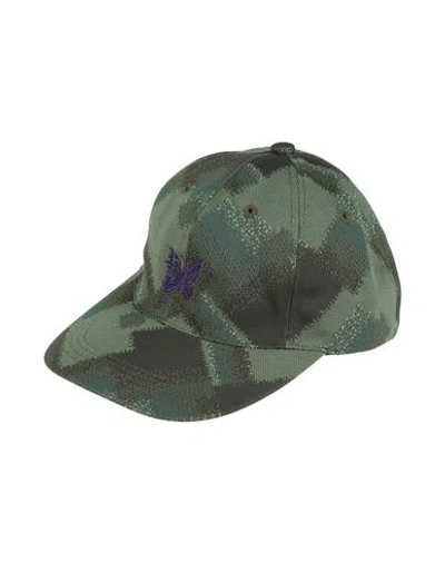 Needles Man Hat Military Green Size Onesize Polyester In Multi