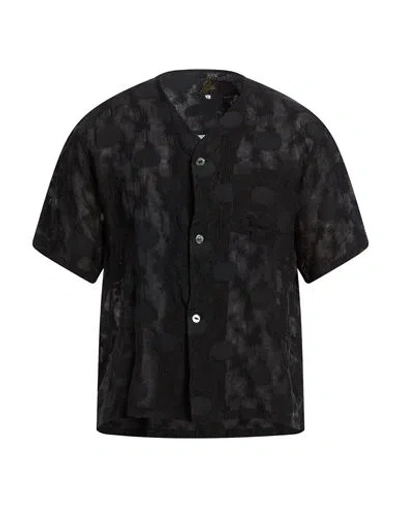 Needles Man Shirt Black Size S Cupro, Cotton, Nylon, Polyurethane