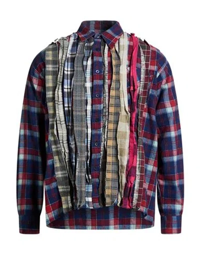 Needles Man Shirt Blue Size Xl Cotton In Multi