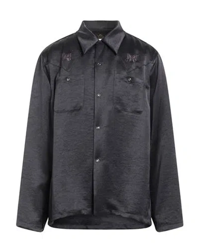 Needles Man Shirt Dark Purple Size L Polyester, Rayon In Purple
