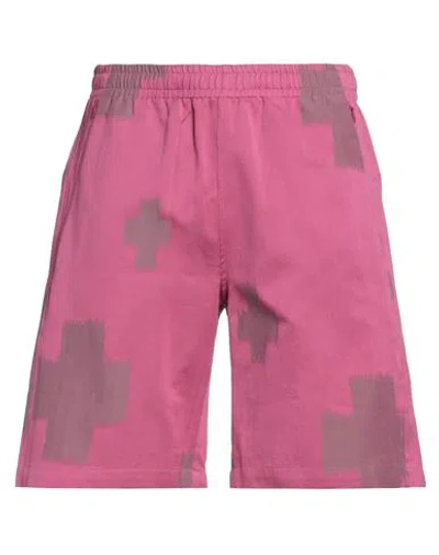 Needles Man Shorts & Bermuda Shorts Fuchsia Size L Cotton, Linen In Pink