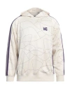 Needles Man Sweatshirt Ivory Size Xl Polyester, Rayon In White