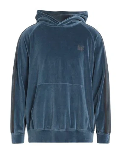 Needles Man Sweatshirt Slate Blue Size Xl Cotton, Polyester