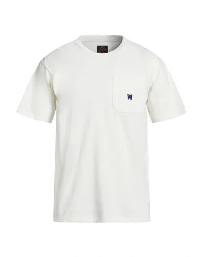 Needles Man T-shirt White Size L Polyester In Multi