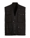 Needles Multi-pocket Zip-up Vest In Black