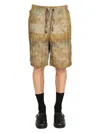 Needles Print Bermuda In Military Green