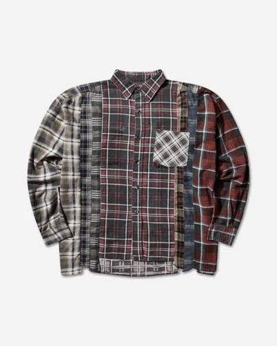 Needles Men S 7 Cuts Wide Flannel Shirt In Multi