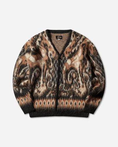 Needles Men S Paisley Mohair Cardigan In Black