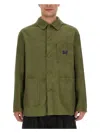 Needles Embroidered Cotton Shirt Jacket In Green