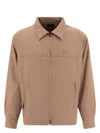 Needles Elasticated Hem Overshirt With Practical Side Pockets In Beige