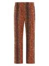 Needles Animal Print Track Trousers With Elastic Waistband In Orange