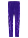 Needles Velour Track Trousers Side Stripes In Purple