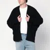 Needles Wool Cardigan With V-neckline And Ribbed Finish In Black