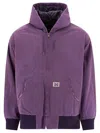 Needles Relaxed Fit Hooded Jacket With Vintage Wash Finish In Purple
