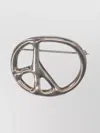Needles Metallic Peace Symbol Brooch And Pin In Metallic