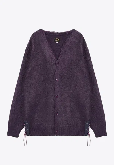 NEEDLES MOHAIR BLEND V-NECK CARDIGAN