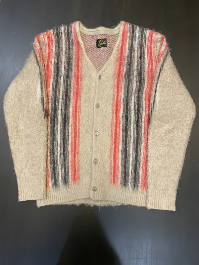 Pre-owned Needles Mohair Cardigan In Brown