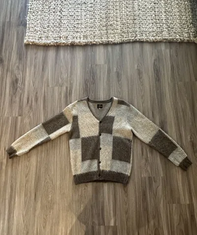 Pre-owned Needles Mohair Cardigan In Brown