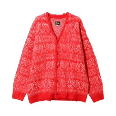 Pre-owned Needles Mohair Cardigan 'red' | Men's Size S