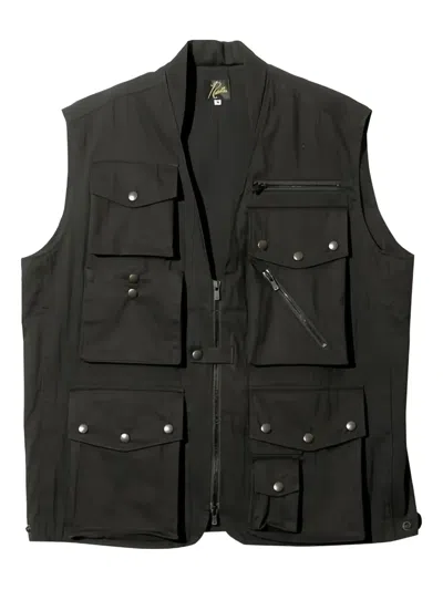 NEEDLES MULTI-POCKET ZIP-UP VEST