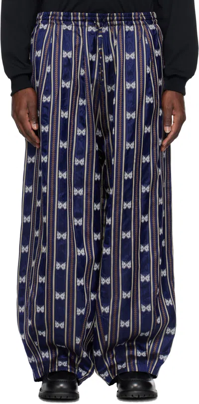 Needles Navy H.d. Trousers In A-navy