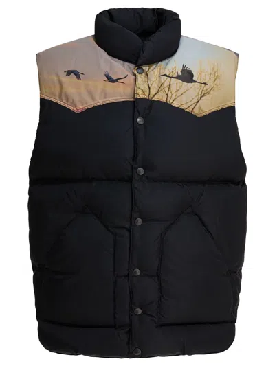 Needles " X Rocky Mountain Featherbed" Sleeveless Jacket In Black