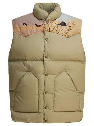 Needles X Rocky Mountain Featherbed Sleeveless Jacket In Brown