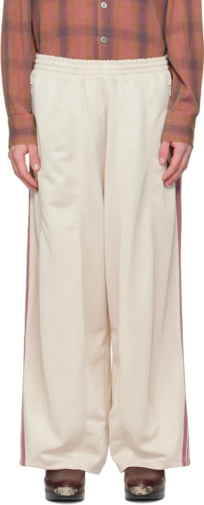 Needles Off-white H.d. Track Pants In Neutral