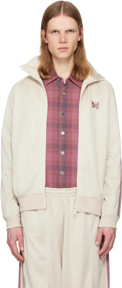 Needles Off-white Poly Smooth Track Jacket In Neutral