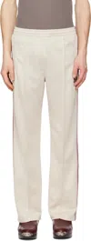 Needles Off-white Poly Smooth Track Pants In Neutral