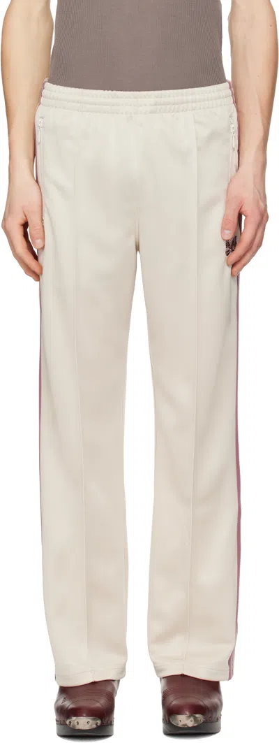 Needles Off-white Poly Smooth Track Pants In Neutral