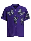 Needles Butterfly Print Short Sleeves Spread Collar Shirt