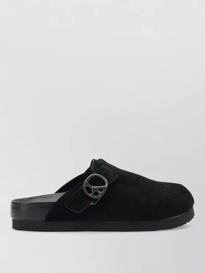 NEEDLES OPEN BACK ROUND TOE SANDALS