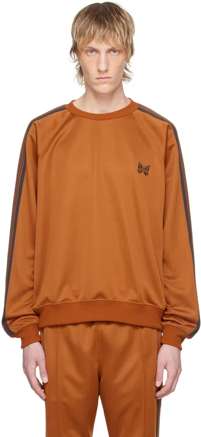 Needles Orange Track Sweatshirt In A-rust