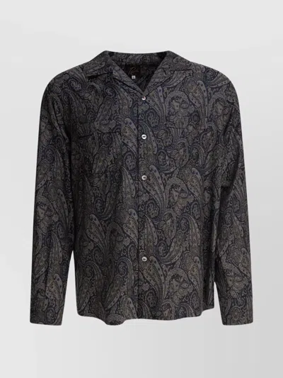Needles Paisley Long Sleeves Shirt In Blue
