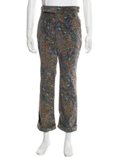 Pre-owned Needles Paisley Print Joggers In Blue