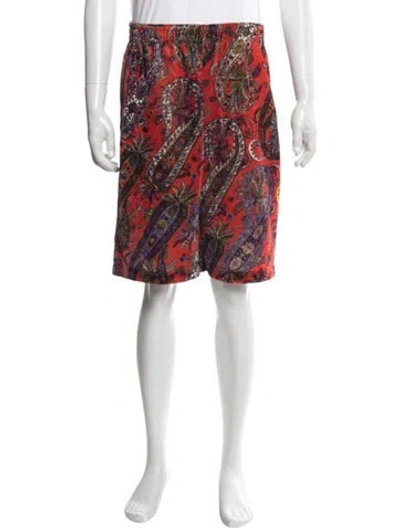 Pre-owned Needles Paisley Print Shorts In Red