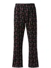 Needles Paisley-print Straight-leg Trousers In Black