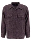Needles Wool Shirt With Paisley Pattern And Chest Pockets In Black