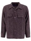 Needles Wool Shirt With Paisley Pattern And Chest Pockets In Purple