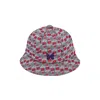 Needles Logo-embroidered Flower-print Bucket Hat In Grey