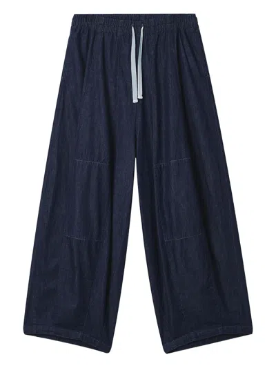 Needles Panelled Drawstring Jeans In Blue