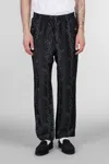 Needles Black Pants With Logo