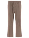 Needles Boot-cut Trousers Elastic Waistband In Beige