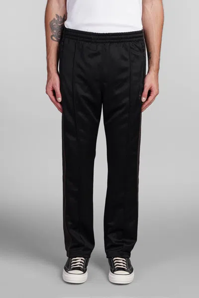 Needles Logo Velour Track Pants In Black