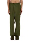 Needles Khaki String Fatigue Trousers In Green