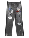 Needles Patch-detailing Track Jeans In Black