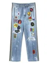 Needles Patch-detailing Track Jeans In Blue